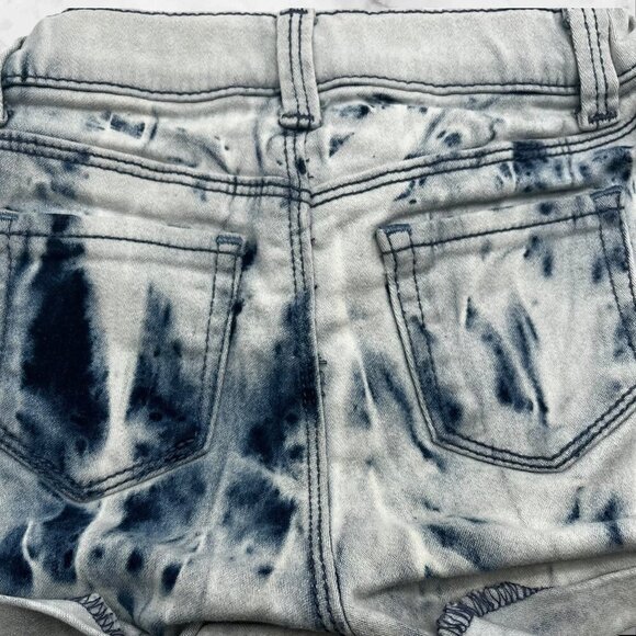 Wonder Nation Tie-Dye Style Denim Girl Shorts With Adjustable Waistband‎ Size 3T - Picture 11 of 13